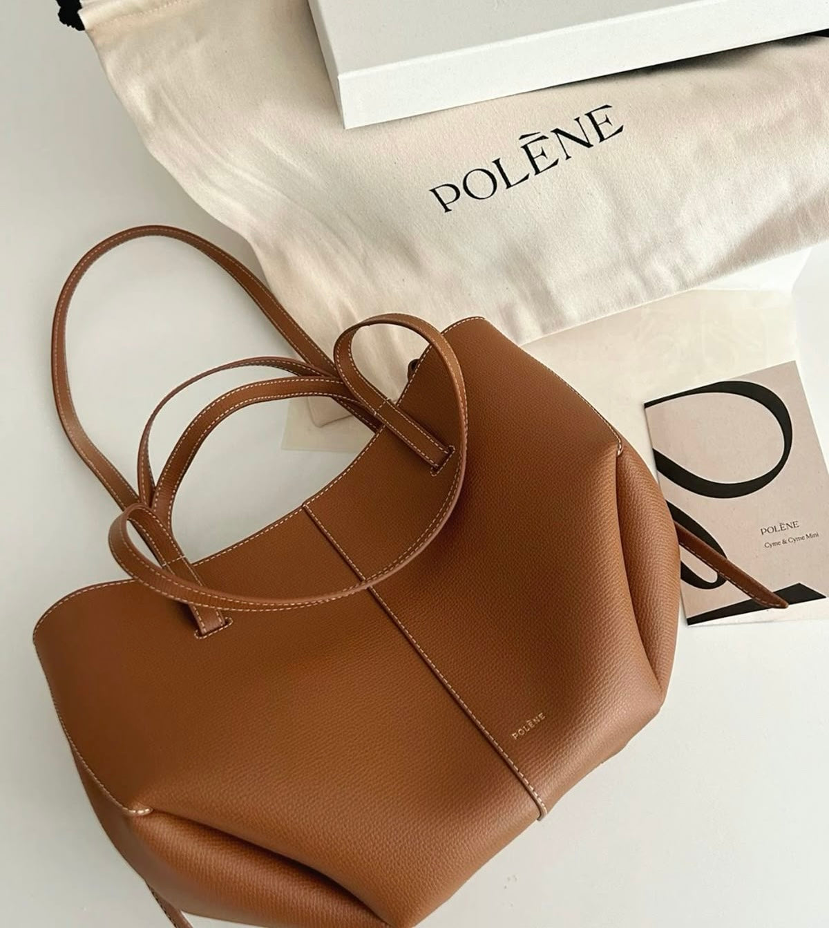Poleene Cyme Tote bag with BOX - Brown