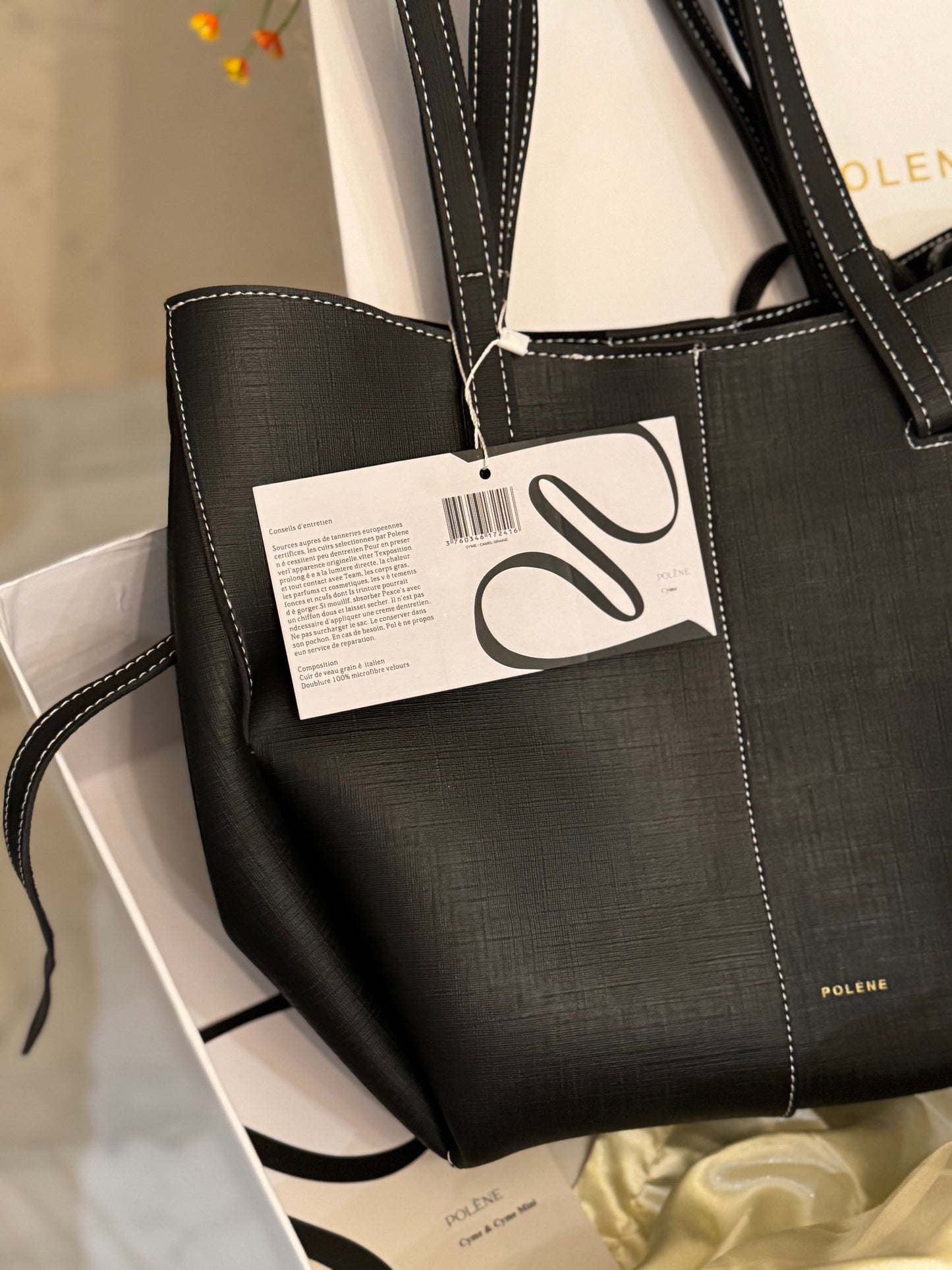 Poleene Cyme Tote bag with BOX - Black