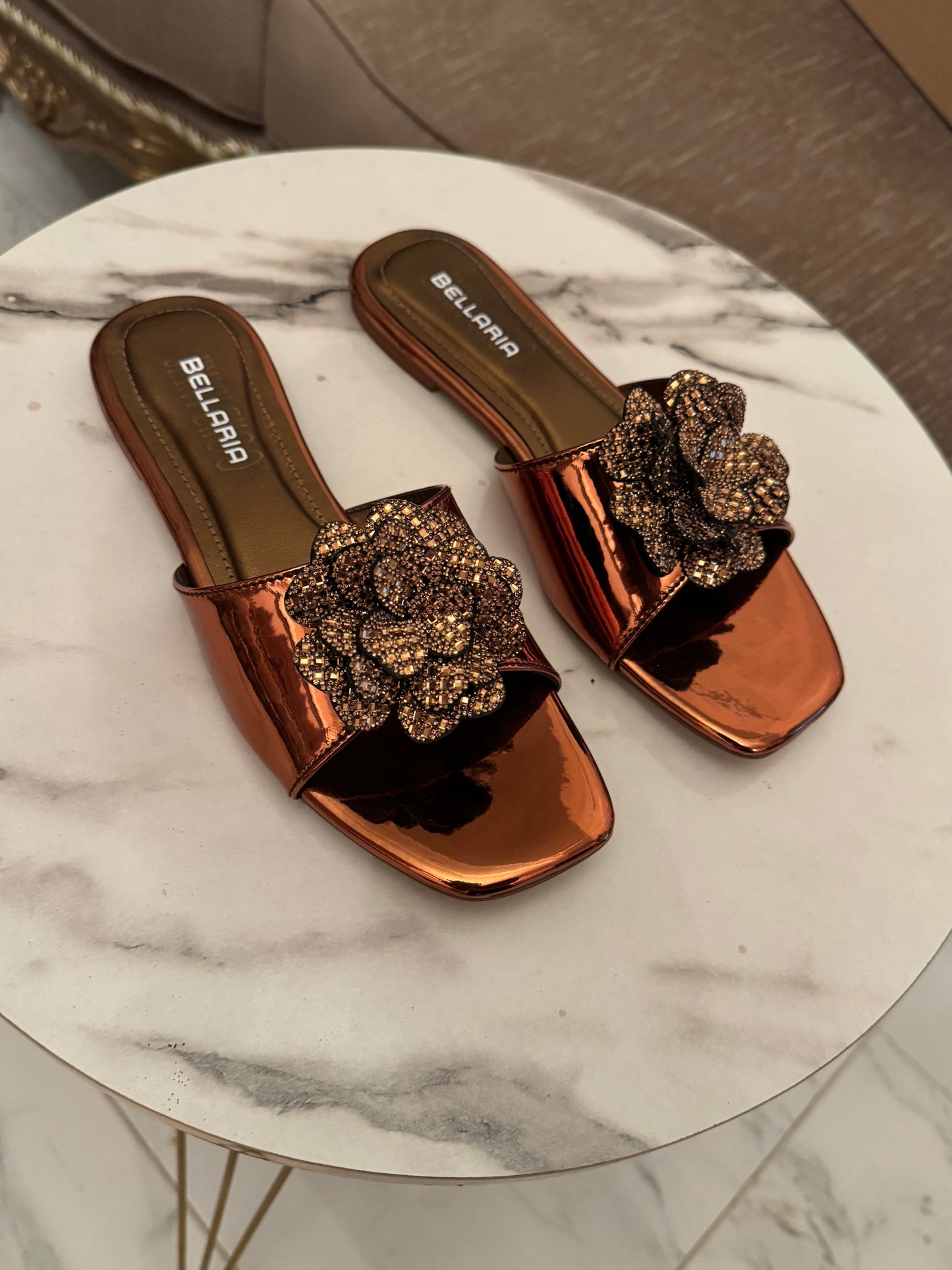 FLOWER EMBELISH FLATS