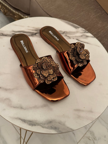 FLOWER EMBELISH FLATS