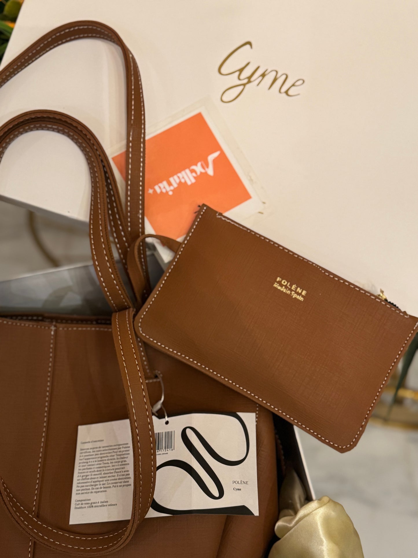 Poleene Cyme Tote bag with BOX - Brown