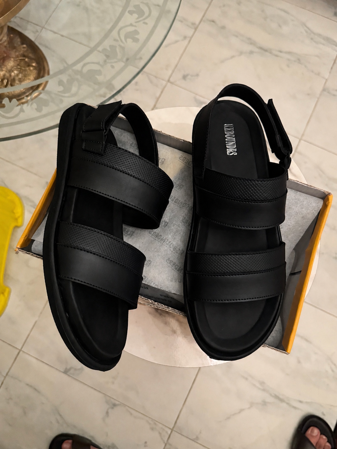 STRAP FLEX MENS SANDAL - BLACK