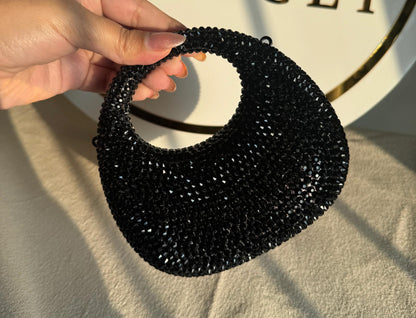 SHIMMER GRACE CLUTCH - Black