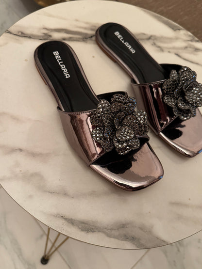 FLOWER EMBELISH FLATS