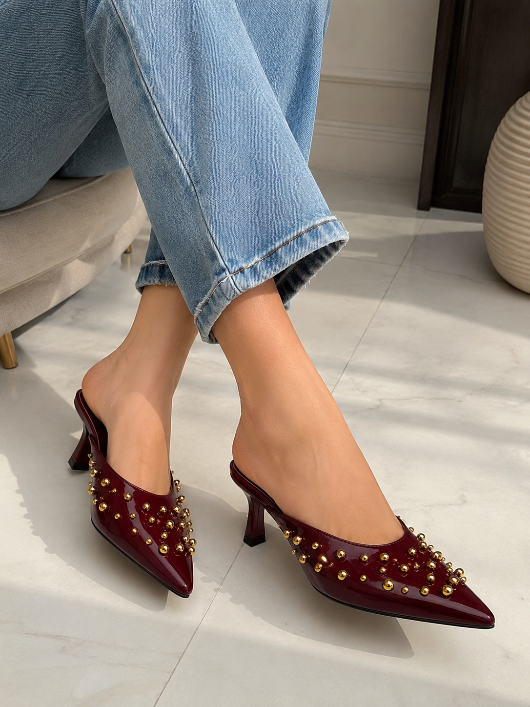 NOVA STUDDED HEEL