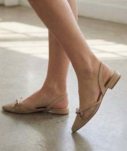 NOIR NET PUMPS - Beige
