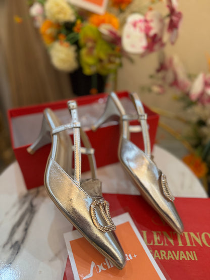 VLTN STARLET HEEL - SILVER (premium batch) 2.5 inches heel