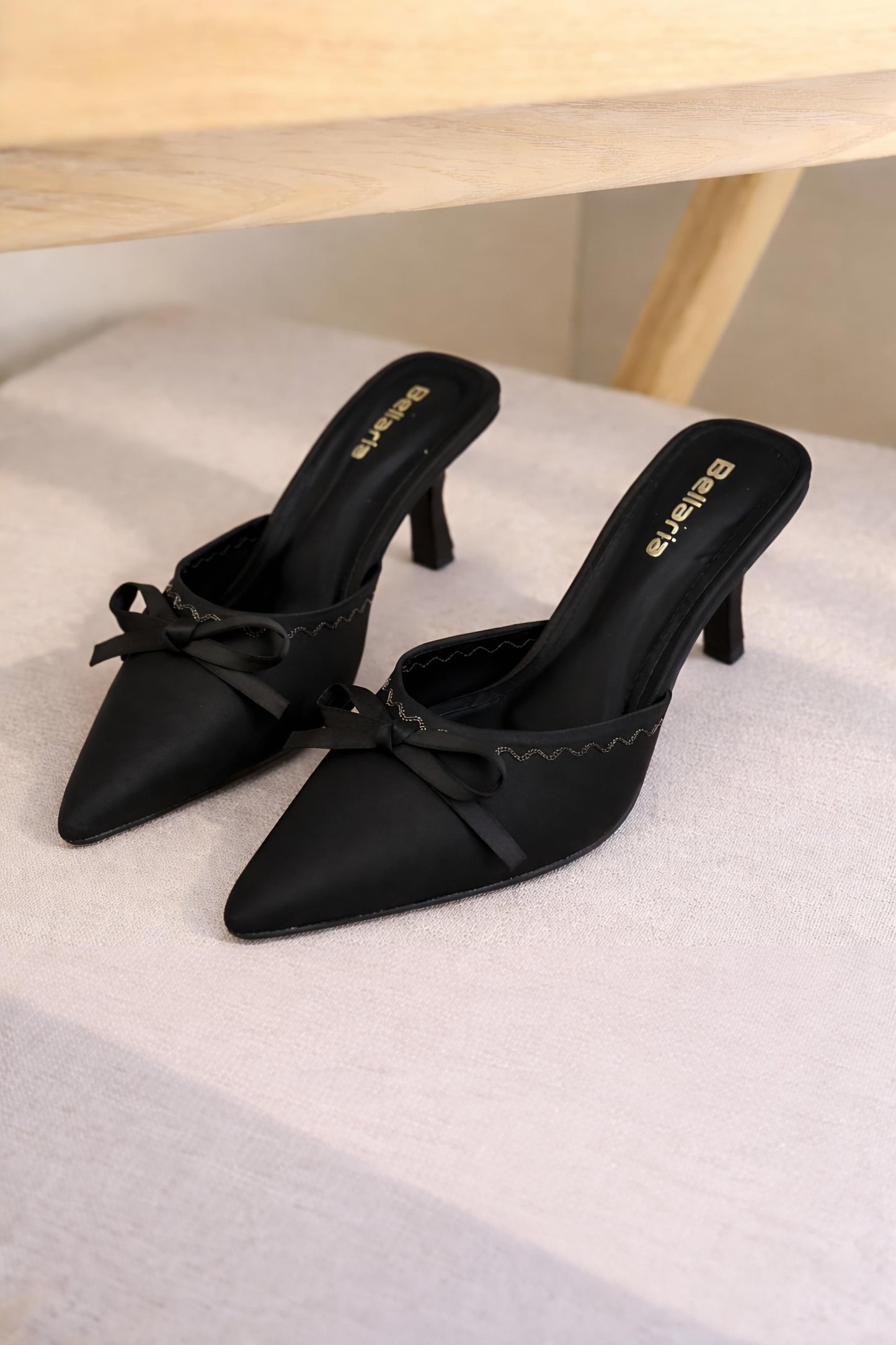 SERENA KITTEN HEEL - Black
