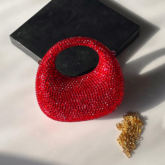 SHIMMER GRACE CLUTCH - Red