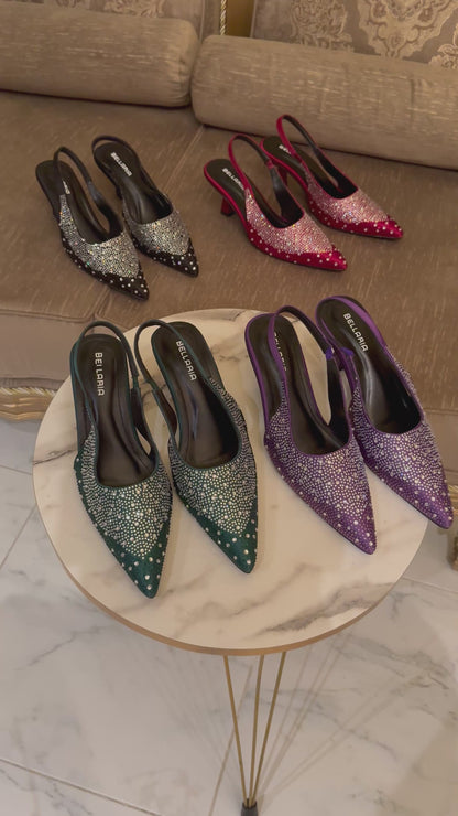 SHIMMER SLING HEEL